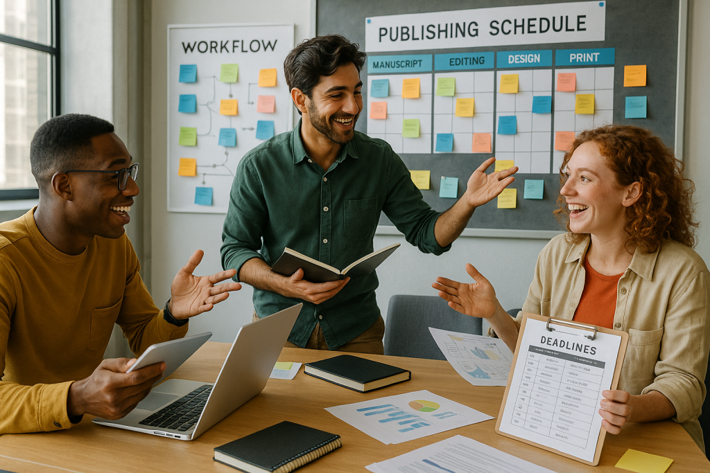 Journals publishing workflow showing peer review, typesetting, and issue management